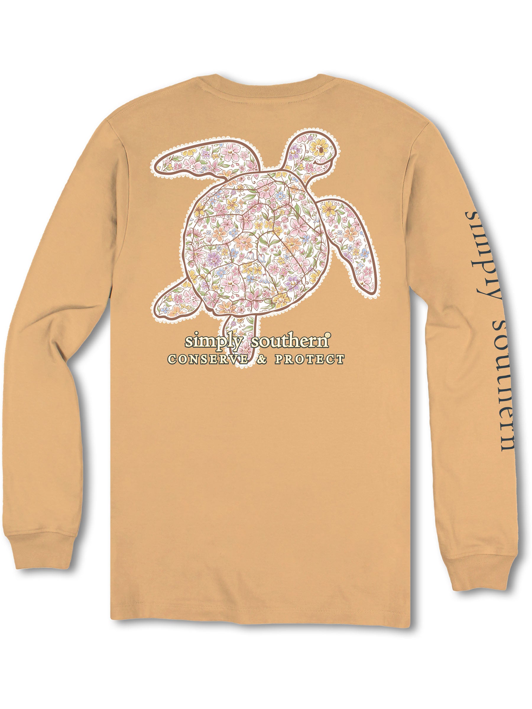 Simply Southern Turtle Tracker Garden Long Sleeve T-Shirt - SimplyCuteTees