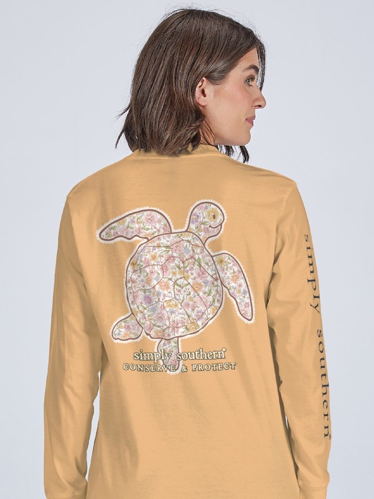 Simply Southern Turtle Tracker Garden Long Sleeve T-Shirt - SimplyCuteTees