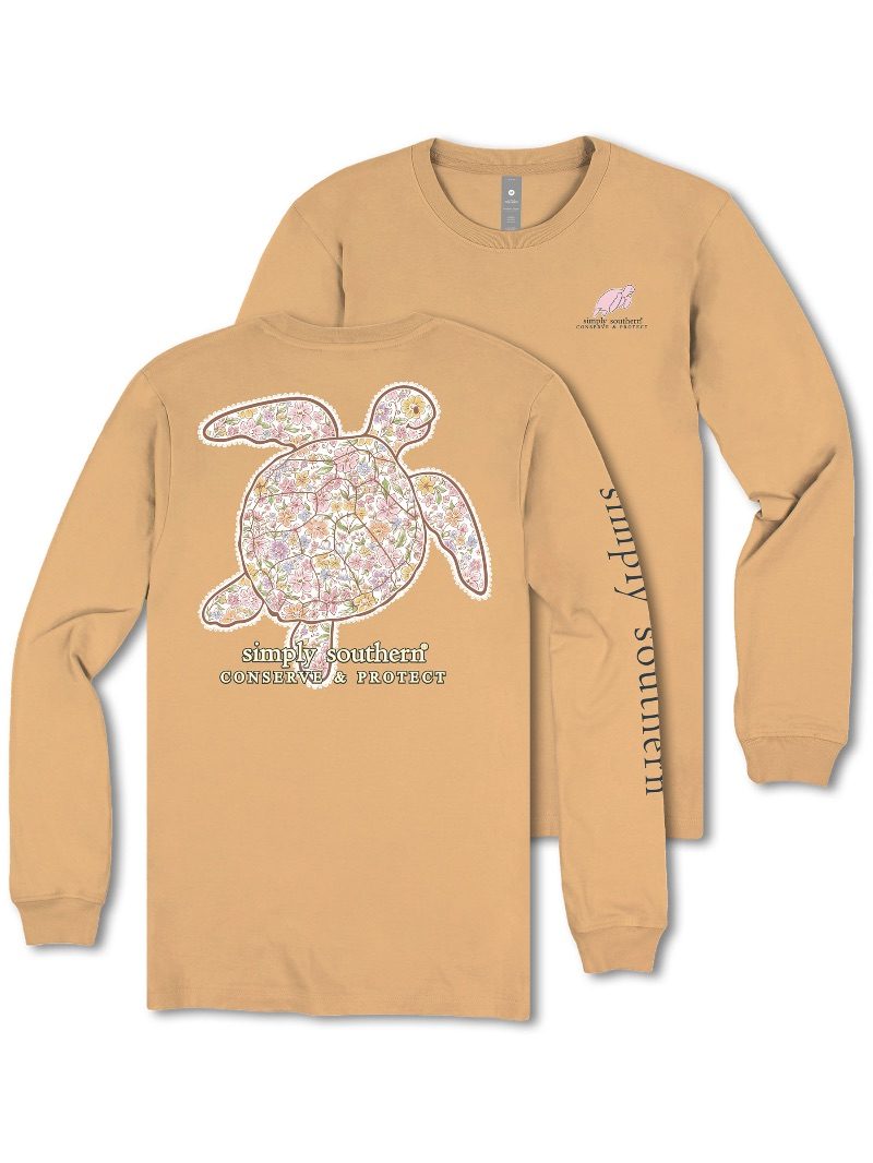 Simply Southern Turtle Tracker Garden Long Sleeve T-Shirt - SimplyCuteTees