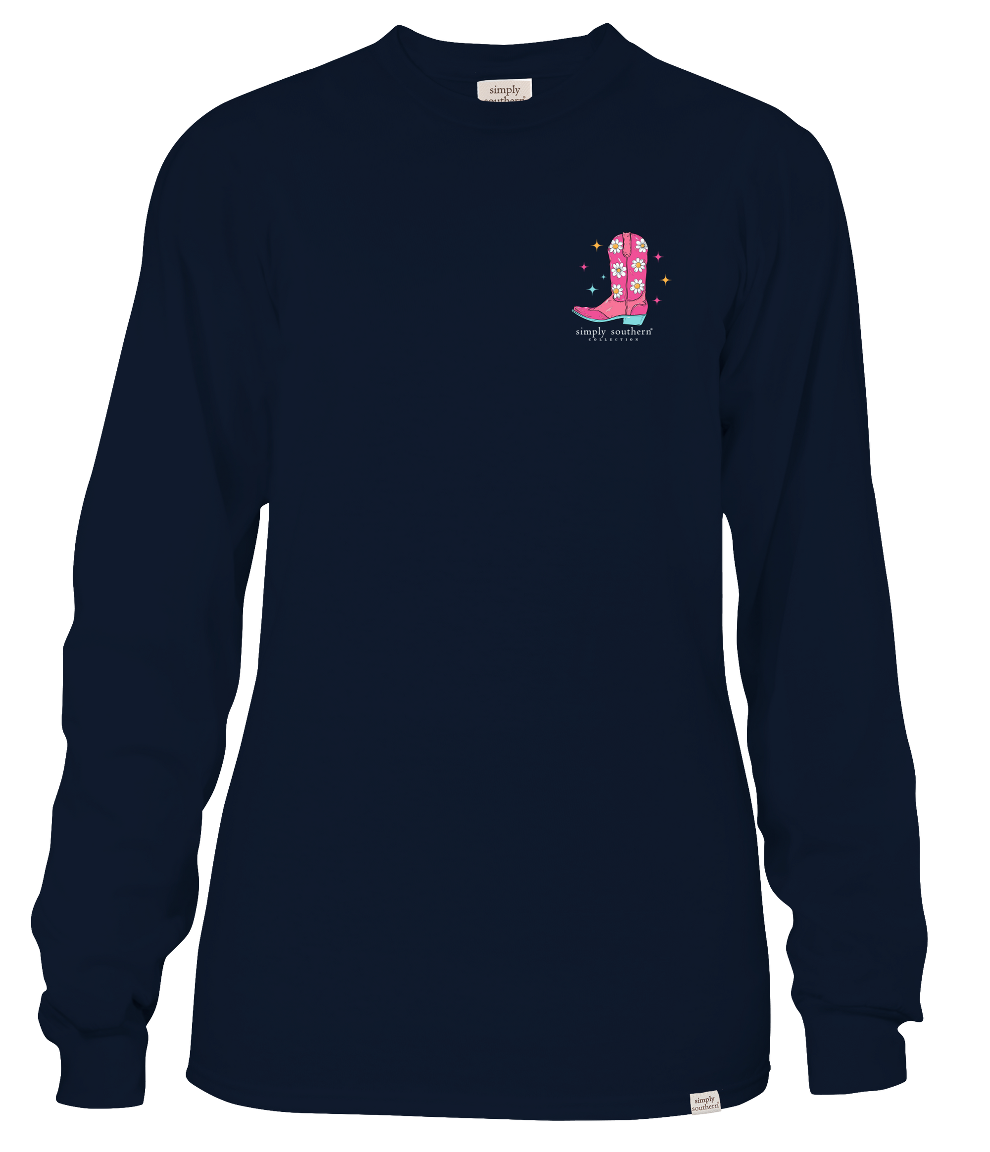 Simply Southern Walk By Faith Boots Long Sleeve T-Shirt - SimplyCuteTees