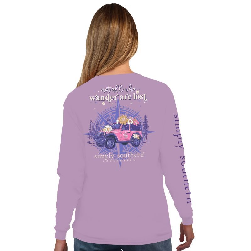 SALE Simply Southern All Who Wander Long Sleeve T-Shirt