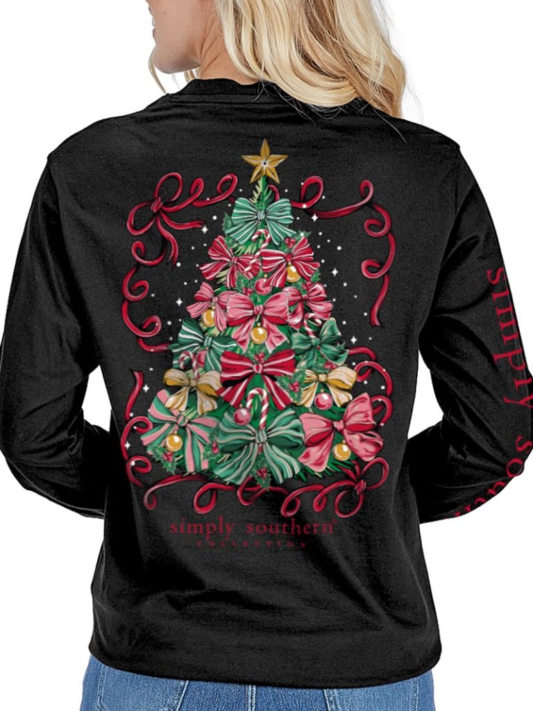 Simply Southern Christmas Tree Holiday Long Sleeve T-Shirt