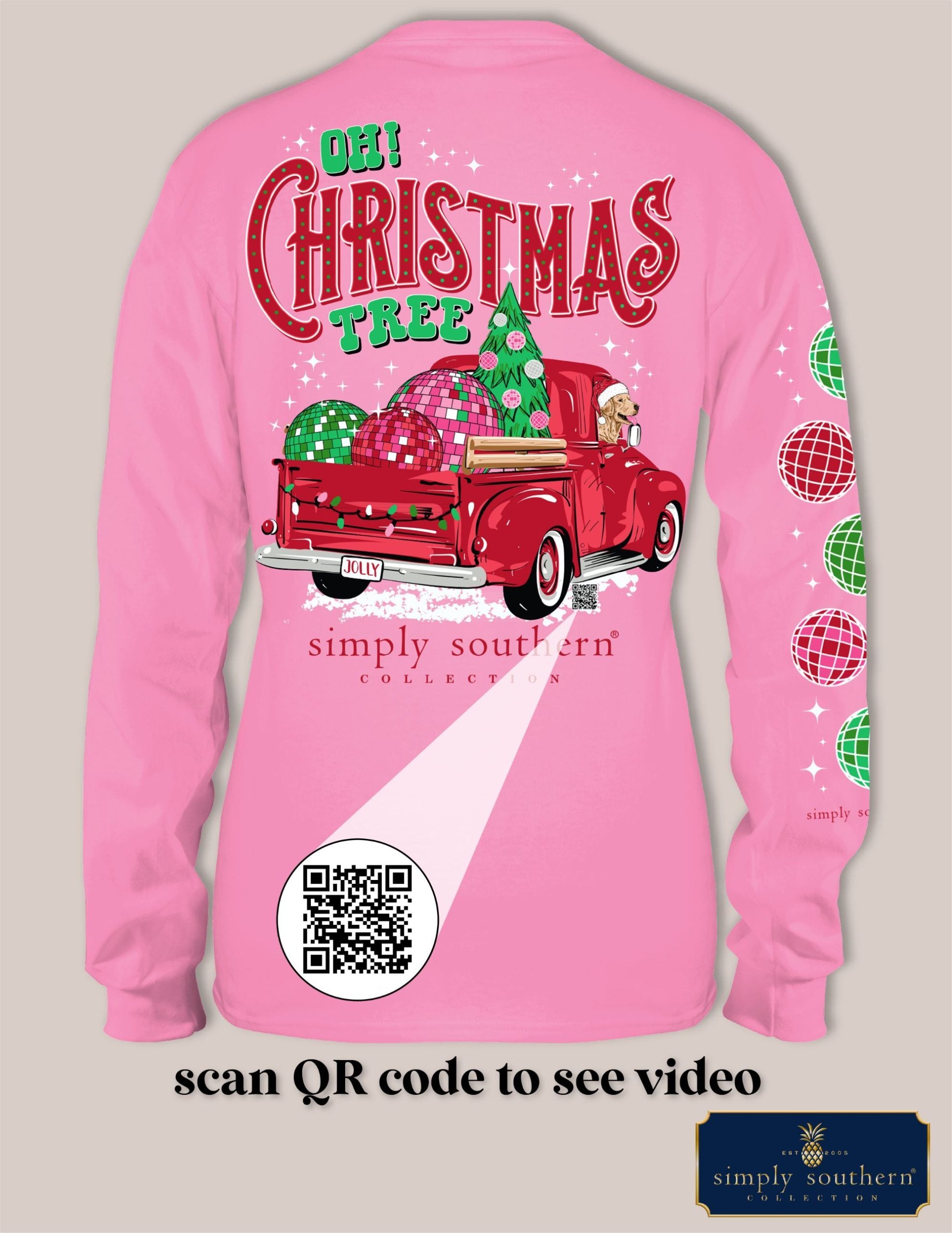 SALE Simply Southern Oh Christmas Tree Long Sleeve T-Shirt