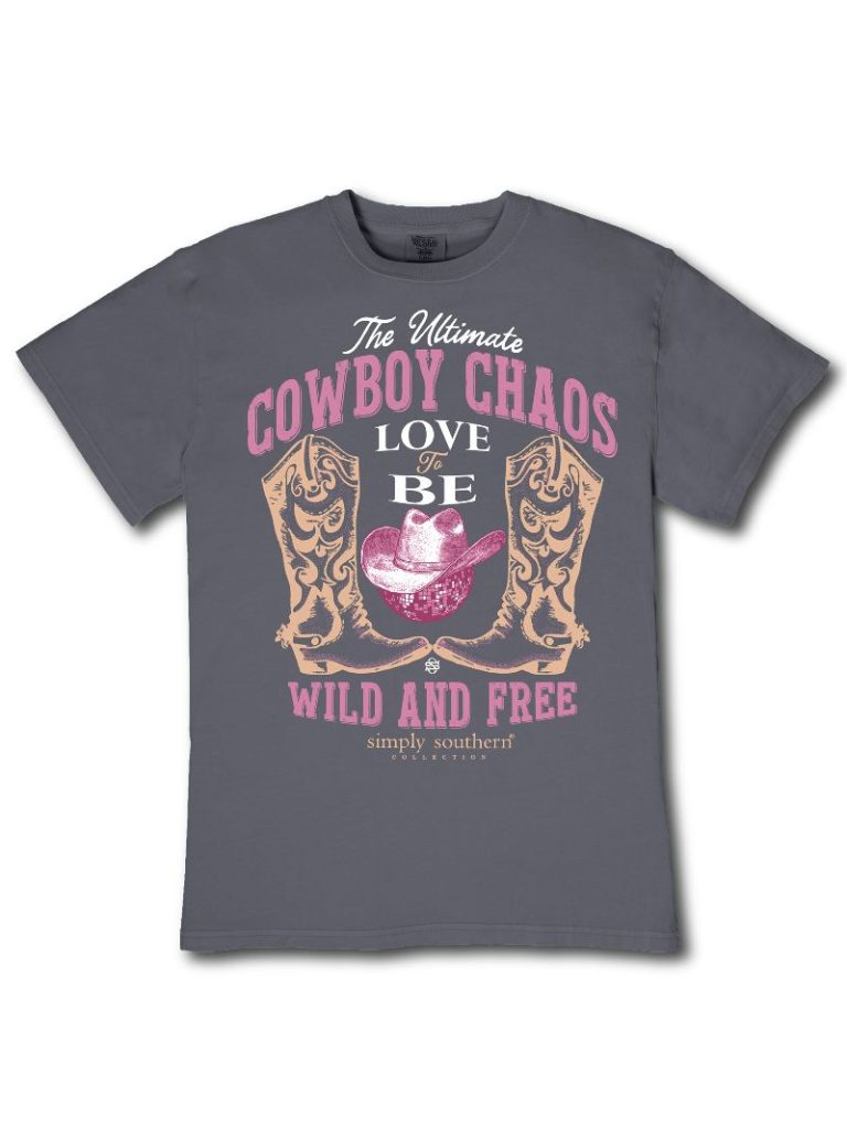 Simply Southern Chaos Boots Mineral Washed T-Shirt - SimplyCuteTees