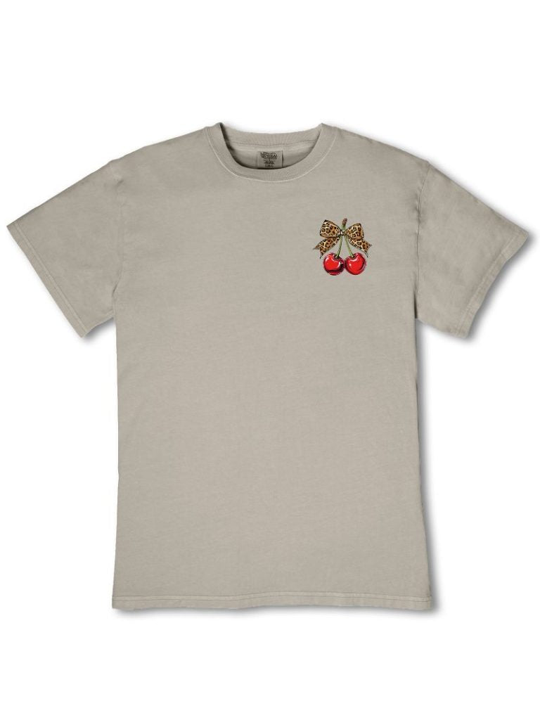 Simply Southern Leopard Cherry Mineral Washed T-Shirt - SimplyCuteTees