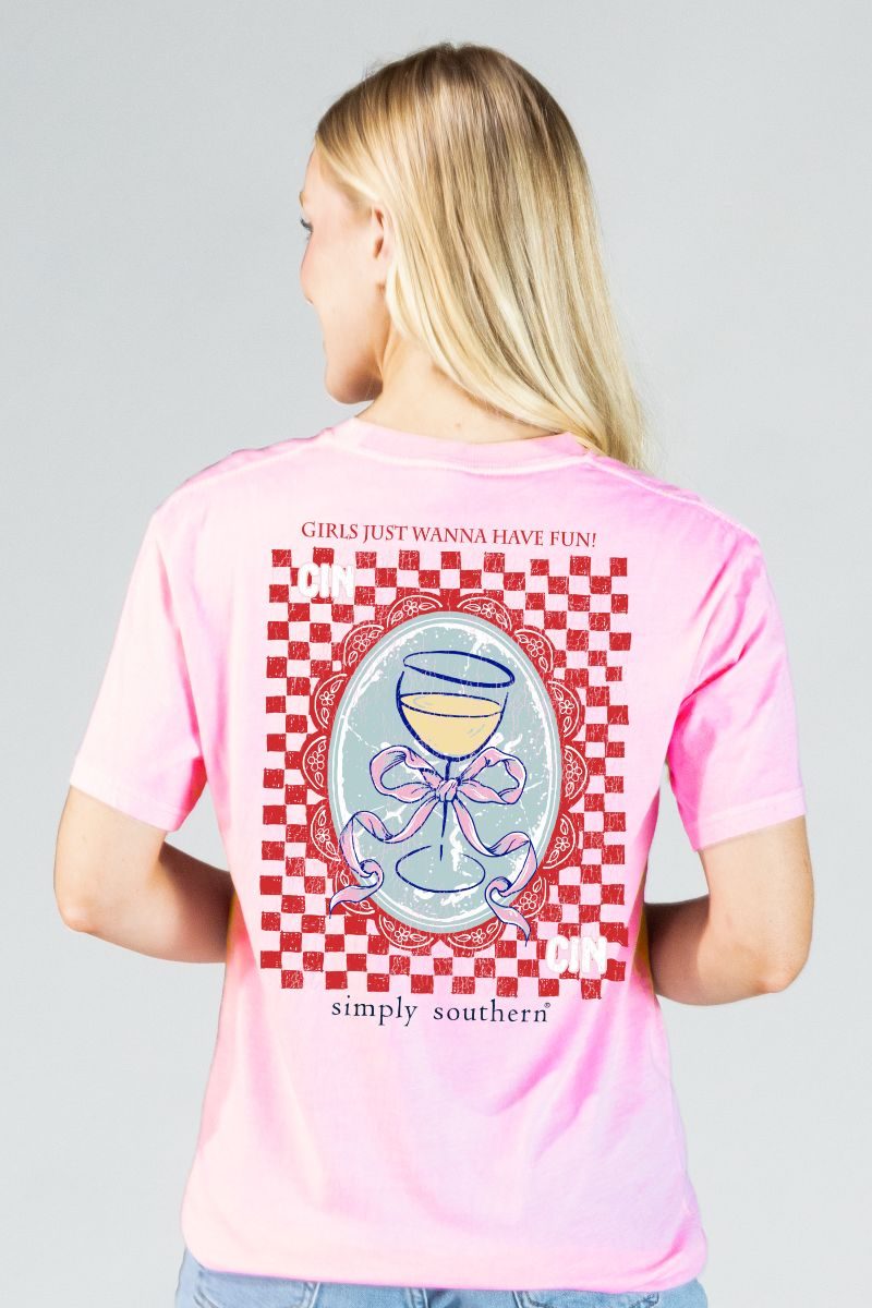 Simply Southern Have Fun Cin Cin Mineral Washed T-Shirt - SimplyCuteTees