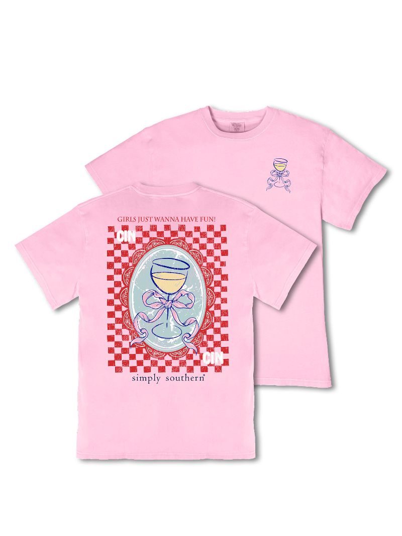 Simply Southern Have Fun Cin Cin Mineral Washed T-Shirt - SimplyCuteTees