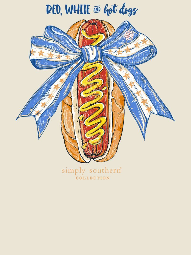 Simply Southern USA Hot Dogs Mineral Washed T-Shirt