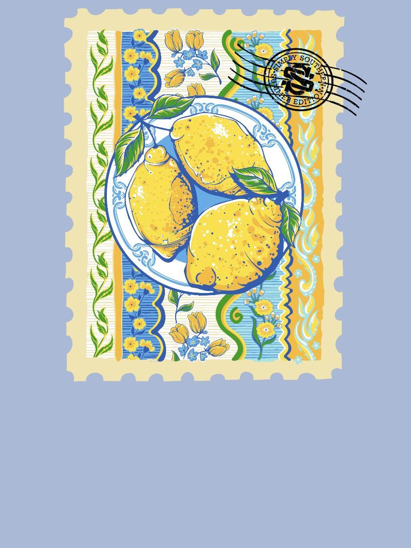 Simply Southern Lemon Stamp Mineral Washed T-Shirt - SimplyCuteTees