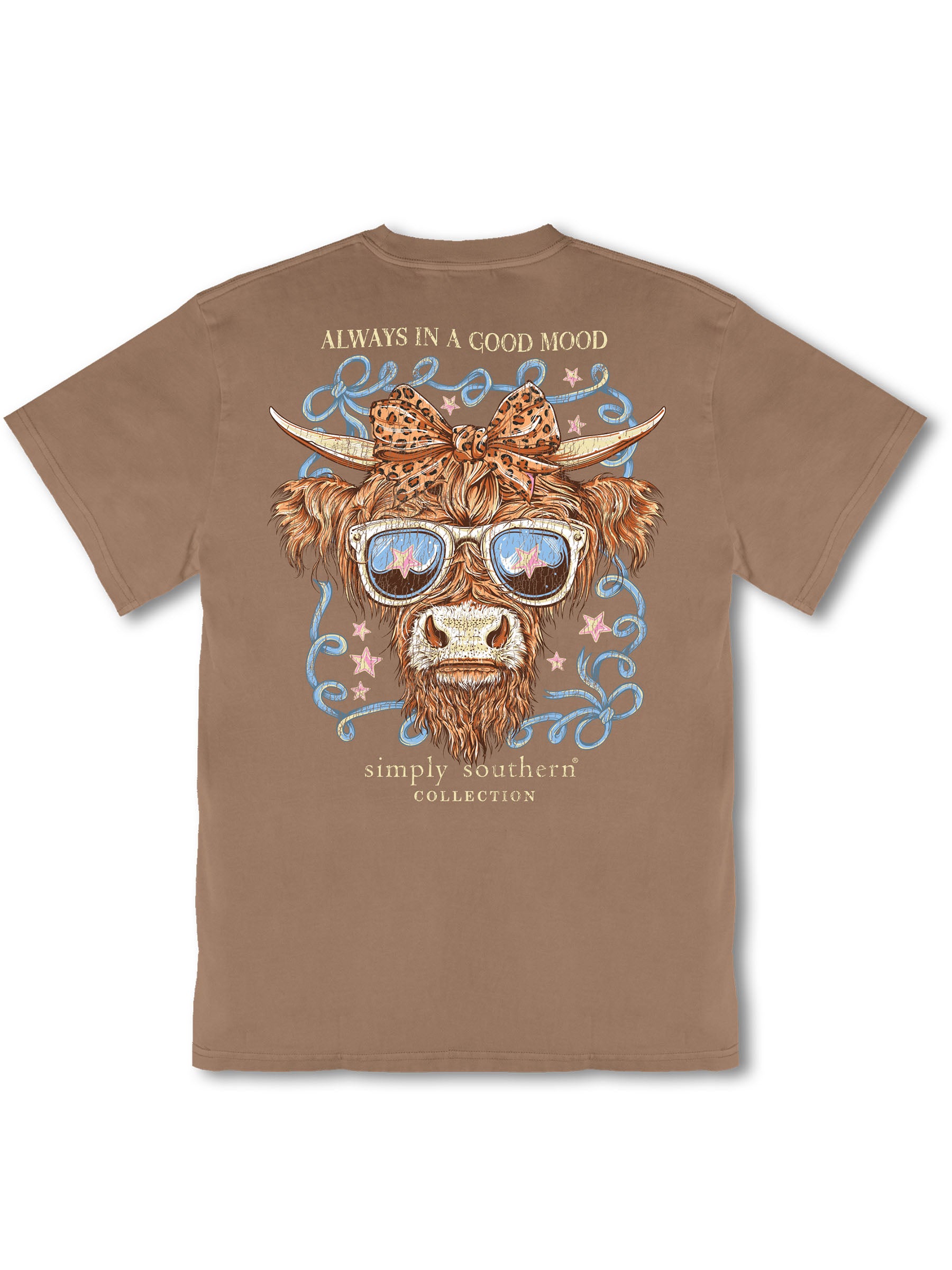 Simply Southern Good Mood Cow Mineral Washed T-Shirt - SimplyCuteTees