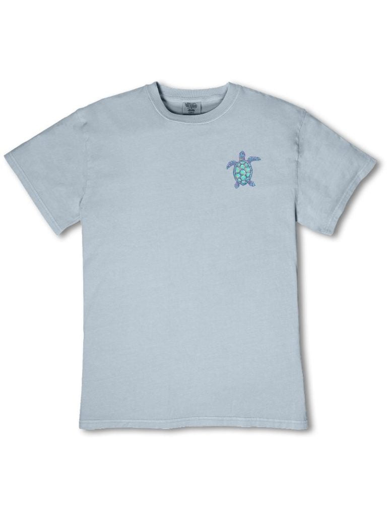 Simply Southern Flower Turtle Mineral Washed Ashen T-Shirt - SimplyCuteTees