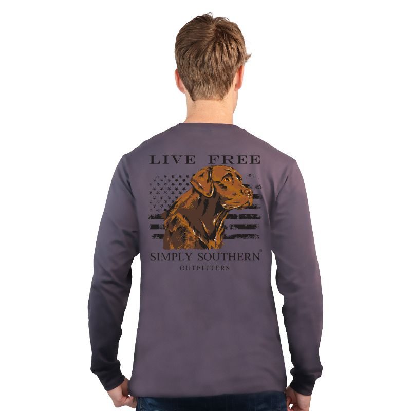 SALE Simply Southern Brown Dog Unisex Long Sleeve T-Shirt