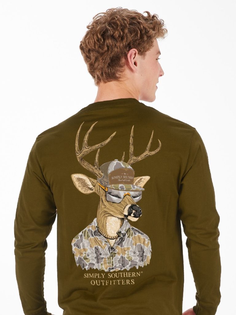 Simply Southern Merican Dude Deer Long Sleeve Unisex T-Shirt