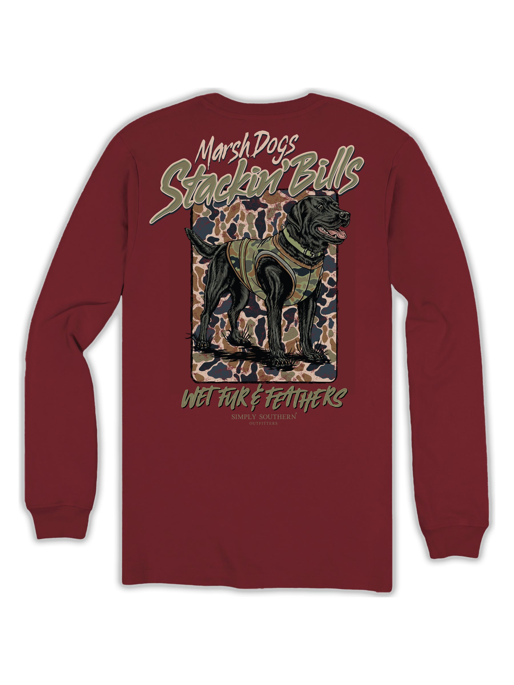 Simply Southern Camo Dog Vest Long Sleeve Unisex T-Shirt
