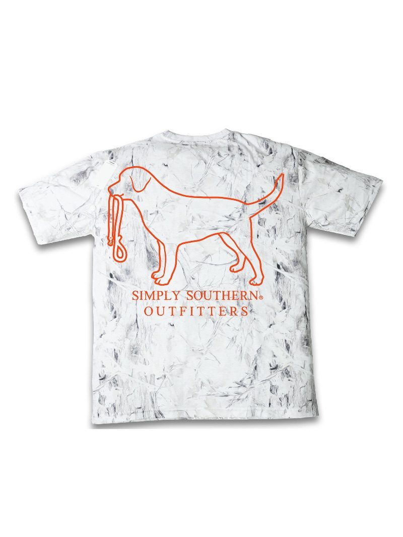 Simply Southern Dog Logo Camo White Unisex T-Shirt
