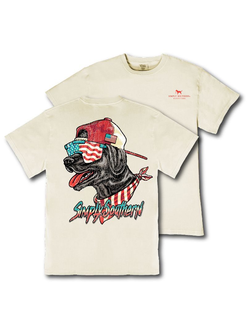 Simply Southern Outfitters USA Dog Mineral Washed Unisex T-Shirt