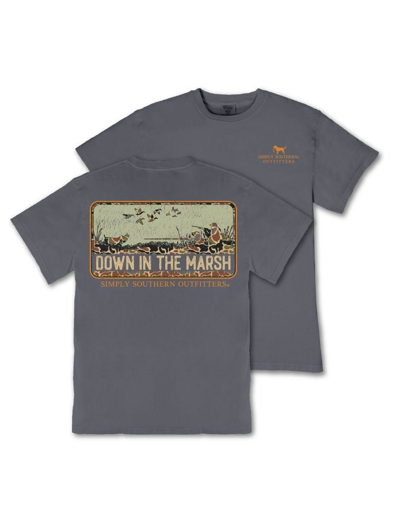 Simply Southern Down Camo Hunt Mineral Washed Unisex T-Shirt