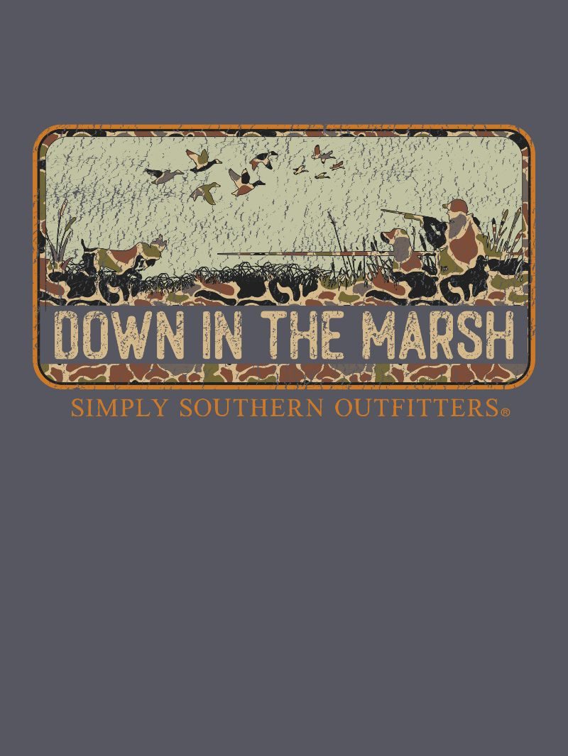 Simply Southern Down Camo Hunt Mineral Washed Unisex T-Shirt