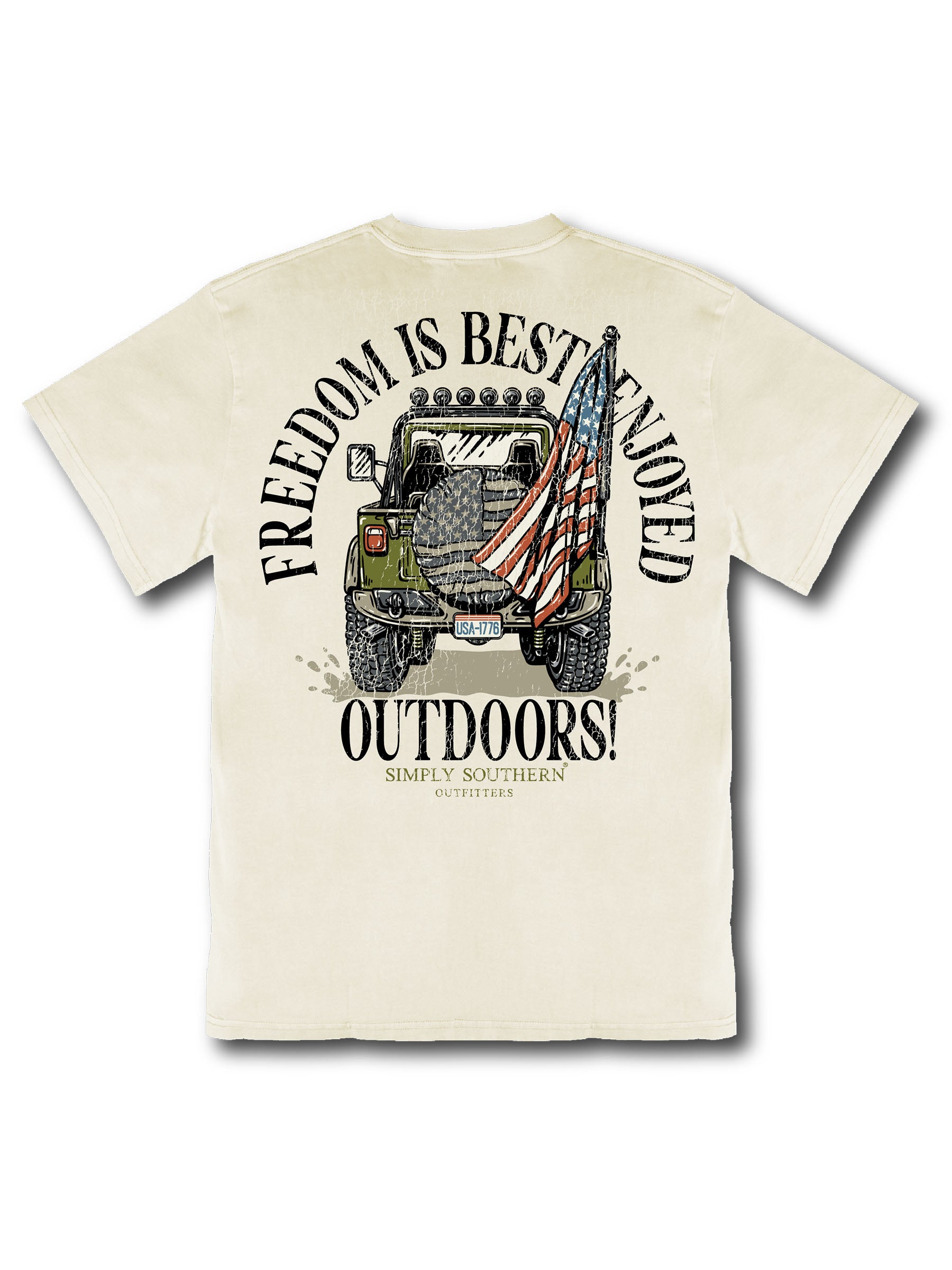 Simply Southern Outfitters Freedom USA Mineral Washed Unisex T-Shirt - SimplyCuteTees