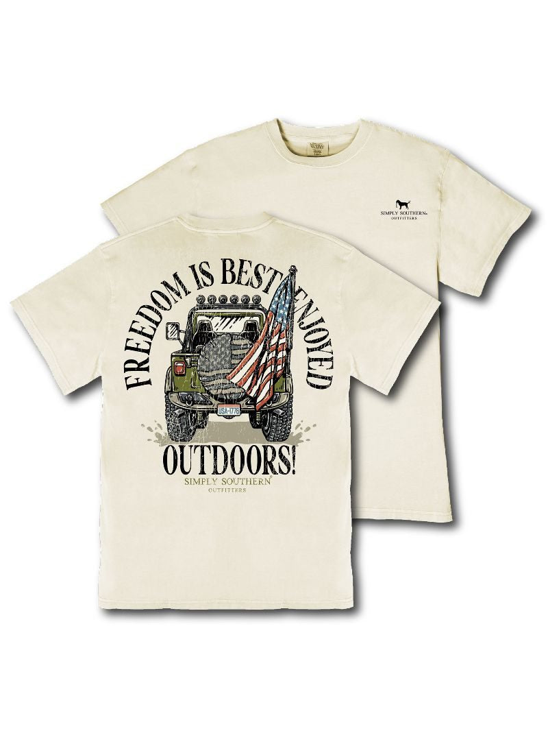 Simply Southern Outfitters Freedom USA Mineral Washed Unisex T-Shirt - SimplyCuteTees