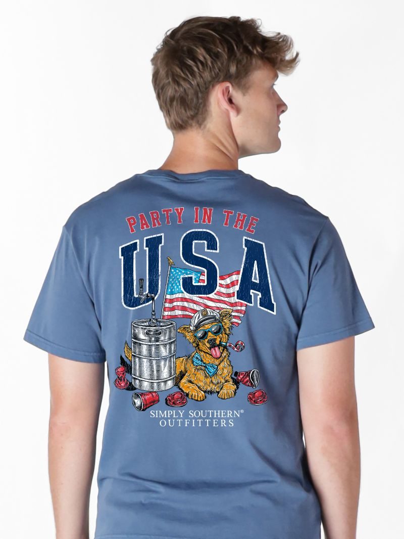 Simply Southern Outfitters USA Party Mineral Washed Unisex T-Shirt