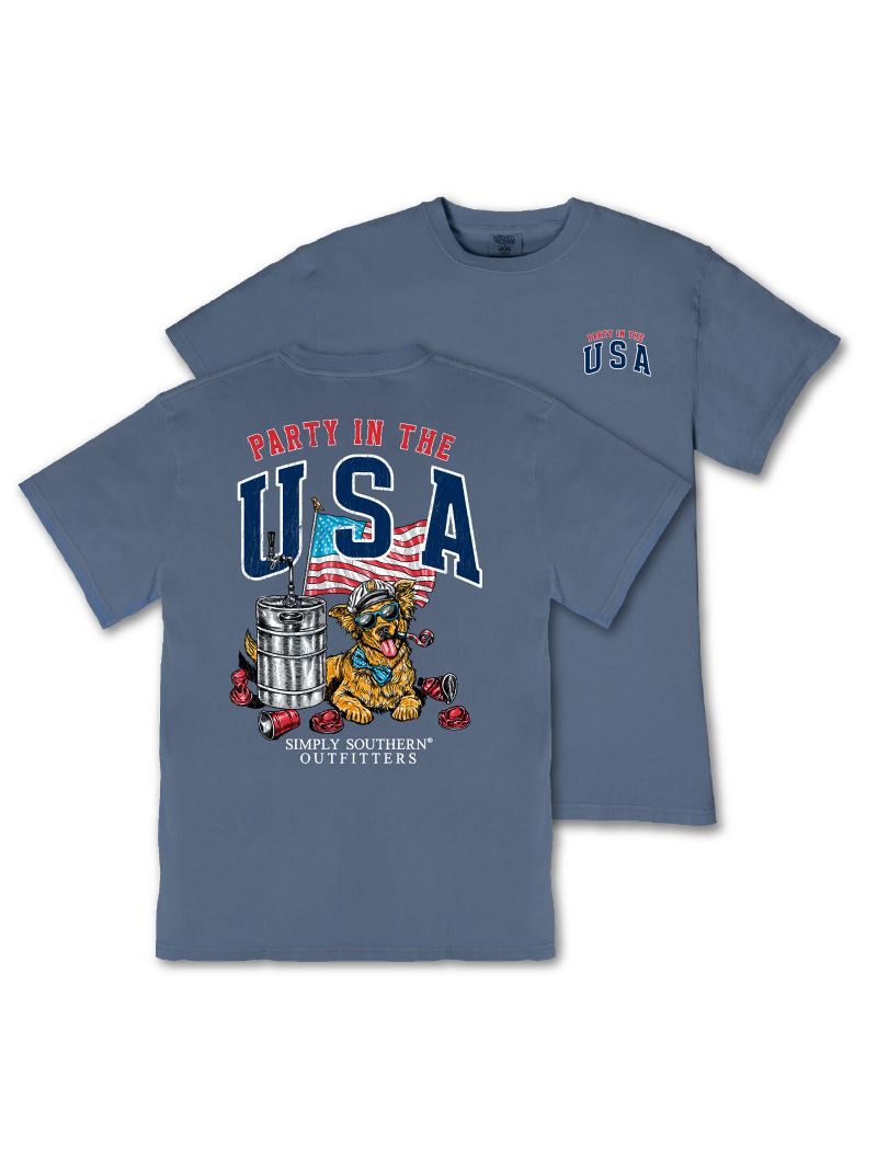 Simply Southern Outfitters USA Party Mineral Washed Unisex T-Shirt
