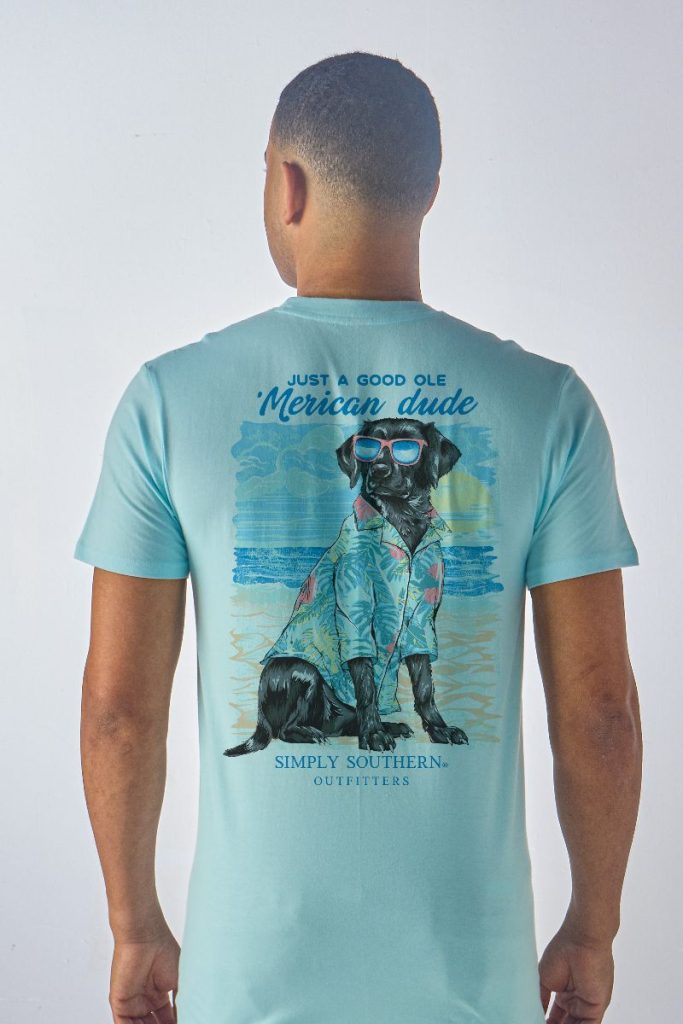 Simply Southern Merican Dude Beach Dog Unisex T-Shirt