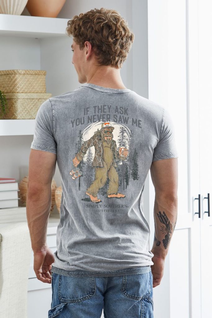 Simply Southern Big Foot Washed Shadow Unisex T-Shirt - SimplyCuteTees