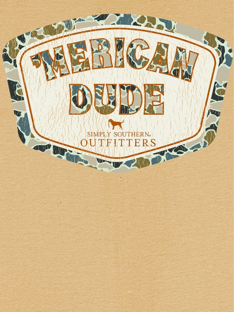Simply Southern Merican Dude Camo Logo Unisex T-Shirt - SimplyCuteTees