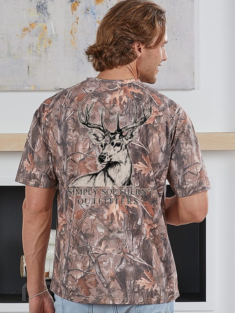 Simply Southern Country Deer Camo Unisex T-Shirt - SimplyCuteTees