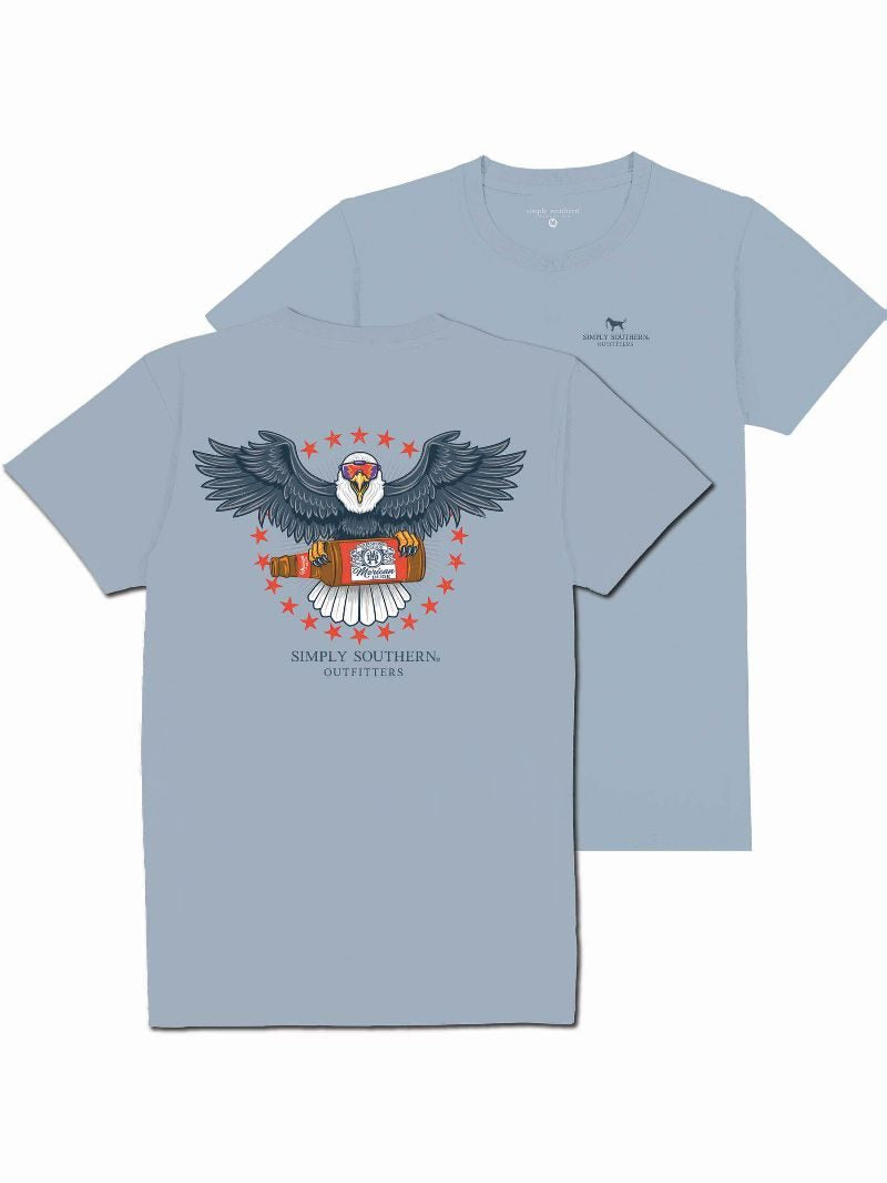 Simply Southern Eagle Stone Blue Unisex T-Shirt - SimplyCuteTees