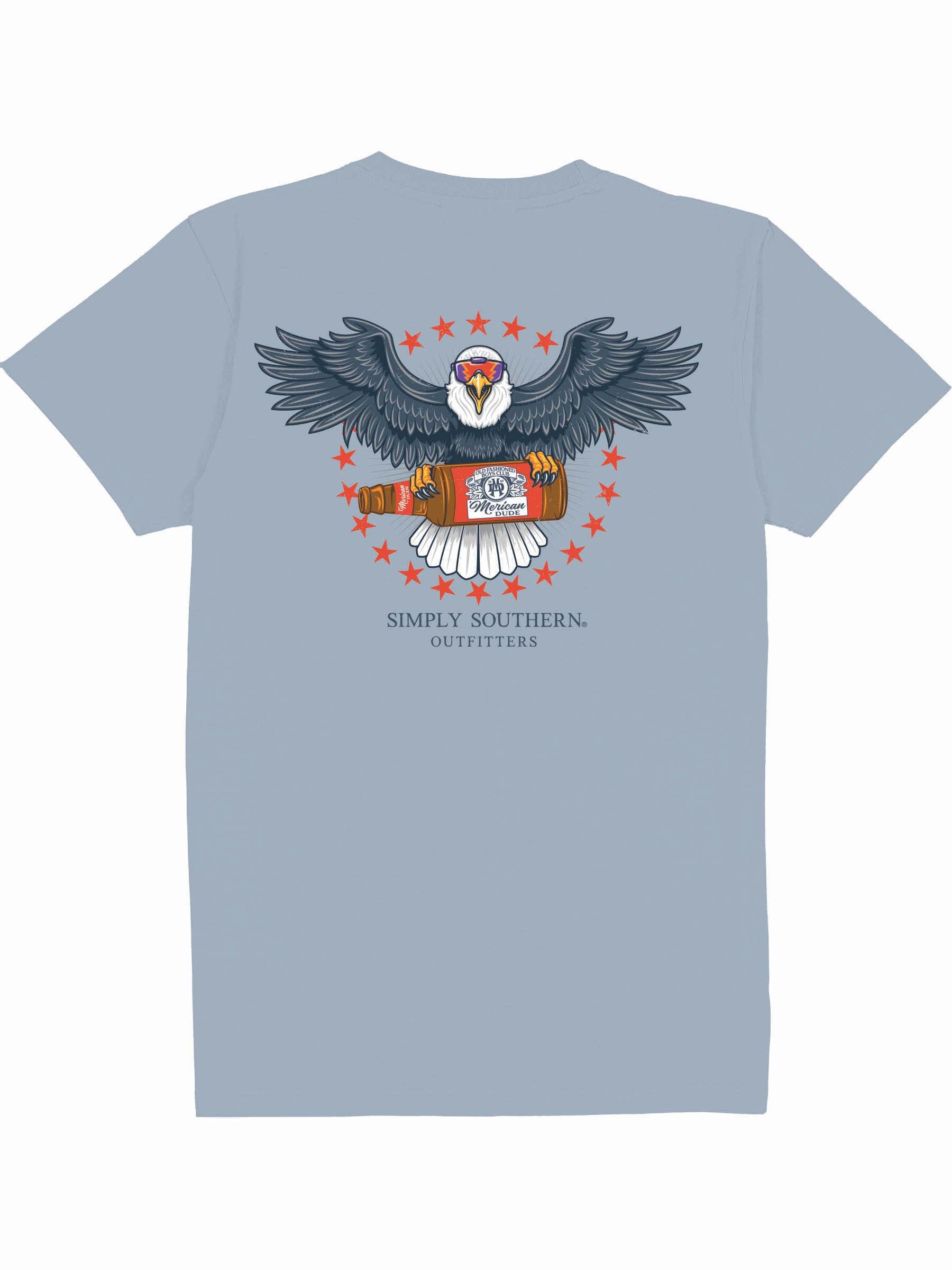 Simply Southern Eagle Stone Blue Unisex T-Shirt - SimplyCuteTees