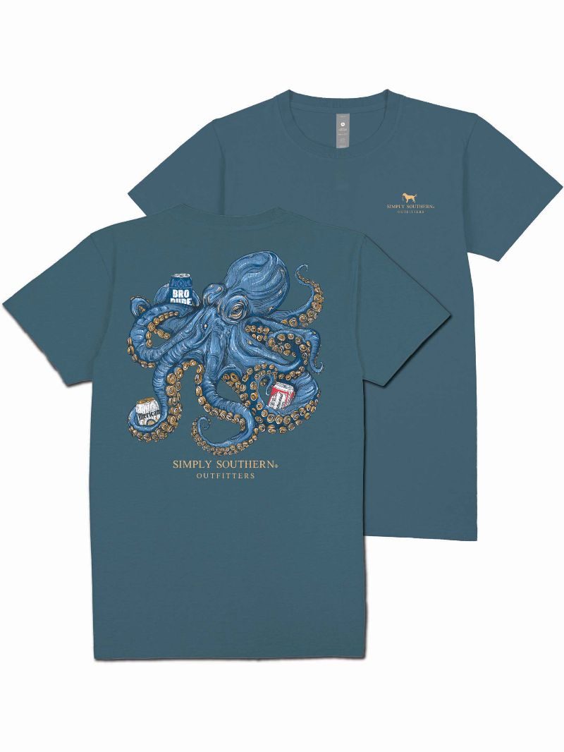 Simply Southern Merican Dude Octopus Unisex T-Shirt - SimplyCuteTees