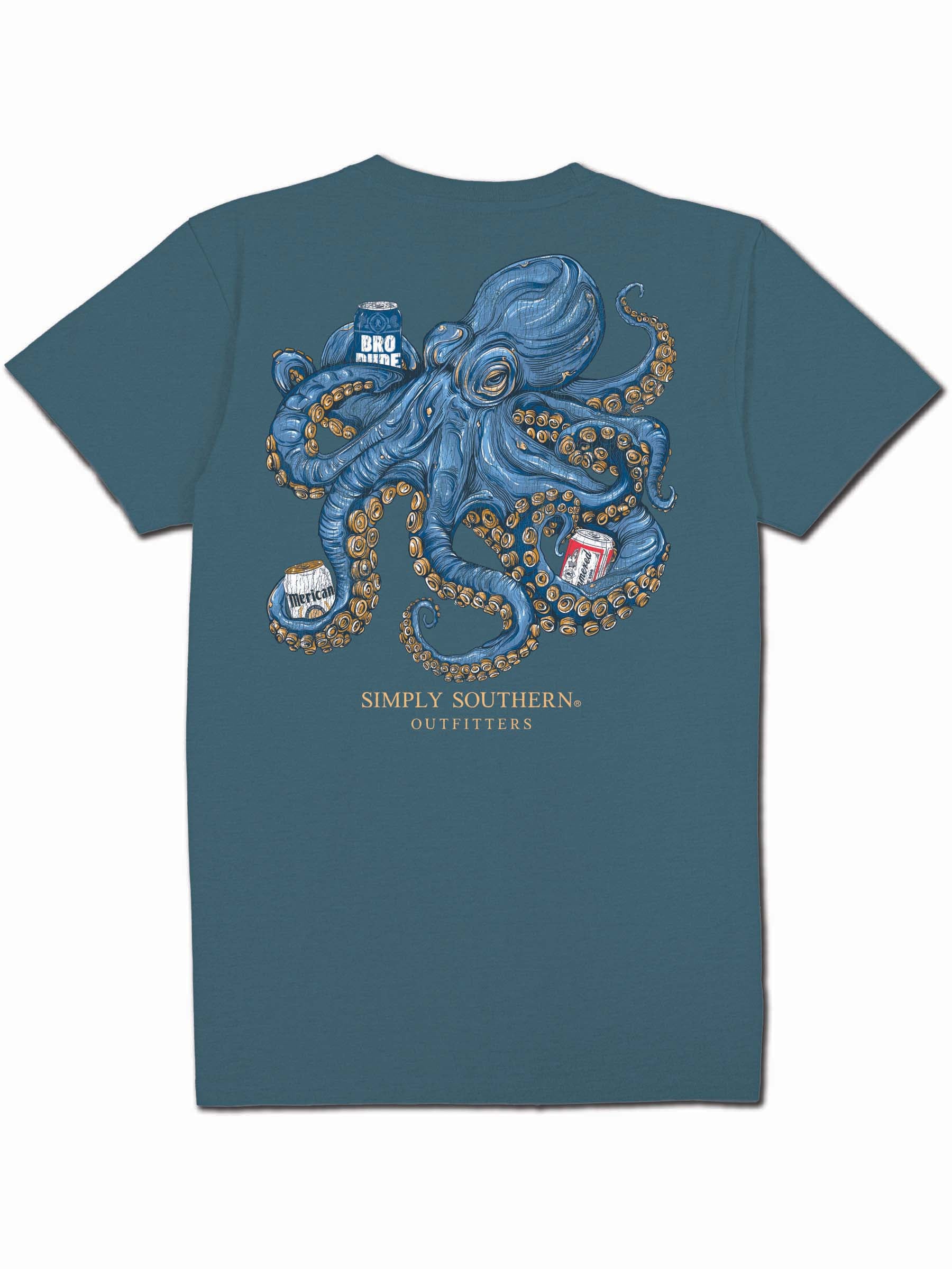 Simply Southern Merican Dude Octopus Unisex T-Shirt - SimplyCuteTees
