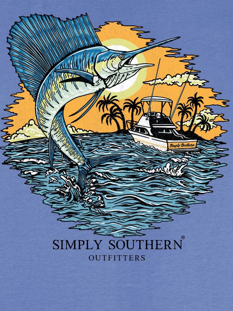 Simply Southern Sail Fish Unisex T-Shirt - SimplyCuteTees