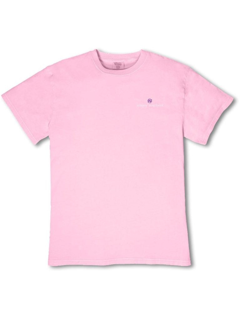 Simply Southern Shell Bow Mineral Washed Petal T-Shirt - SimplyCuteTees