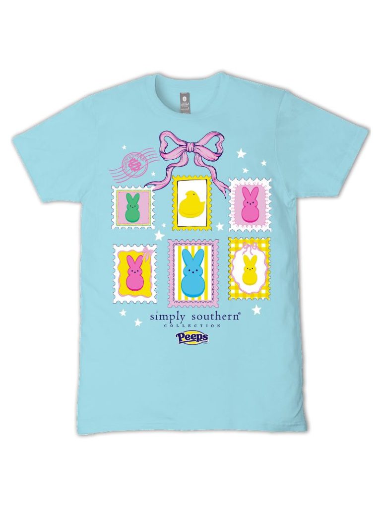 Simply Southern Peeps Stamps Easter T-Shirt - SimplyCuteTees