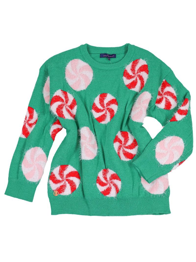 Simply Southern Candy Holiday Soft Fuzzy Long Sleeve Sweatshirt