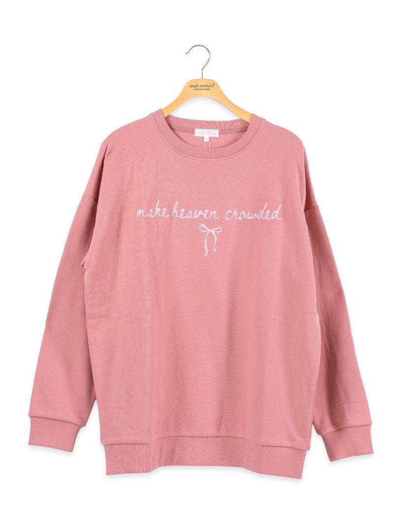 Simply Southern 0226 Heaven EVD Embroidered Long Sleeve Crew