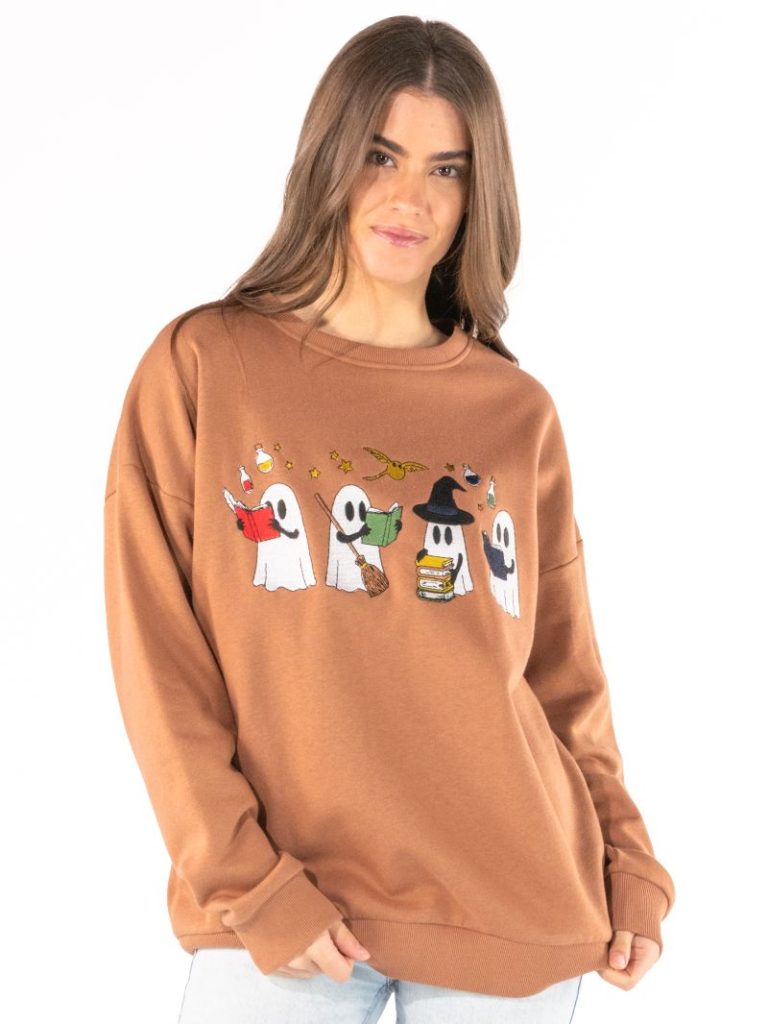 Simply Southern 0226 Ghost Fall Embroidered Long Sleeve Crew
