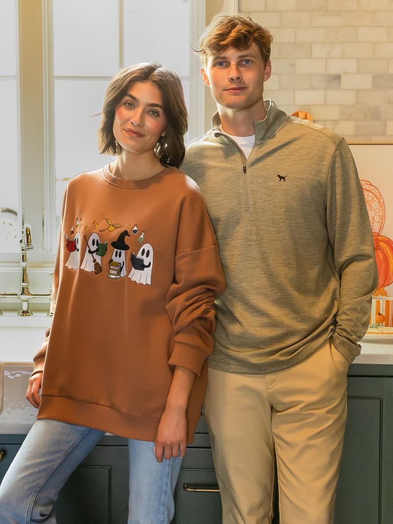 Simply Southern 0226 Ghost Fall Embroidered Long Sleeve Crew
