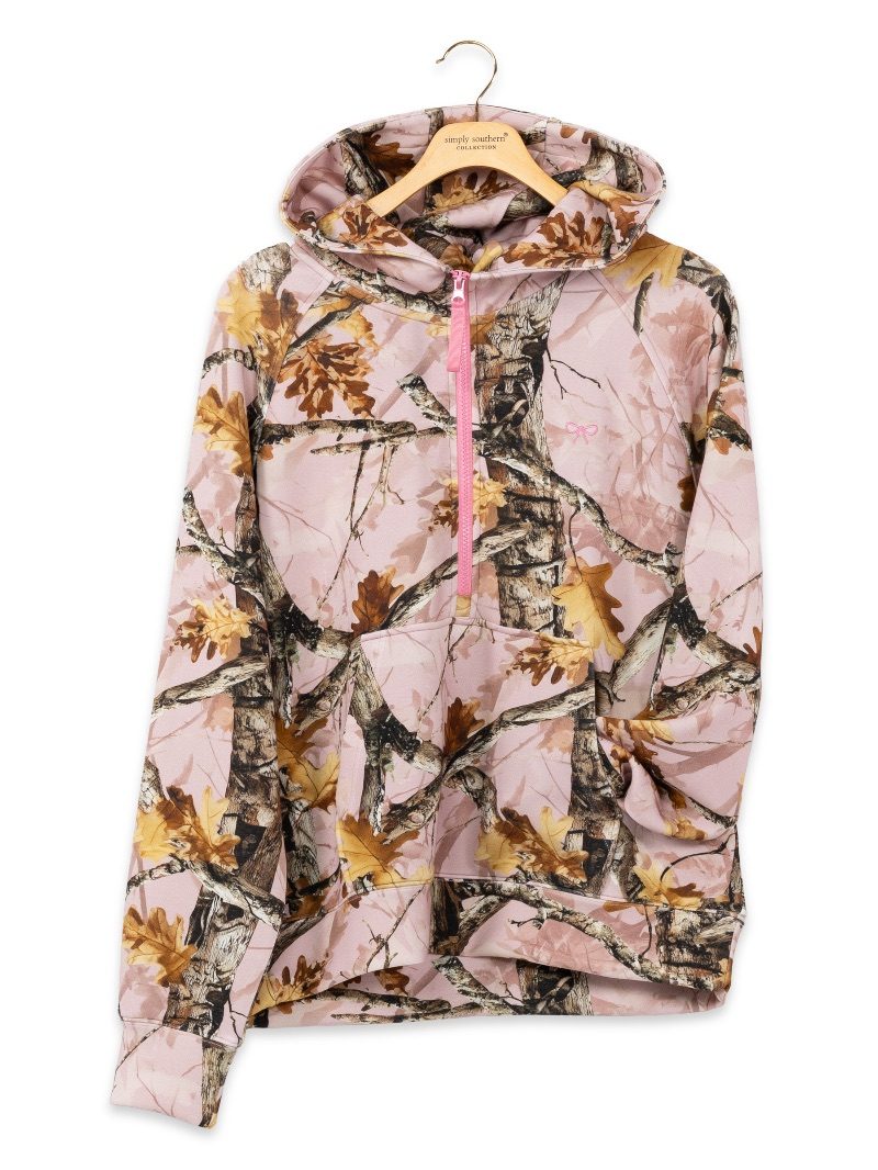 Simply Southern 0226 Camo Pattern Alara Long Sleeve Hoodie