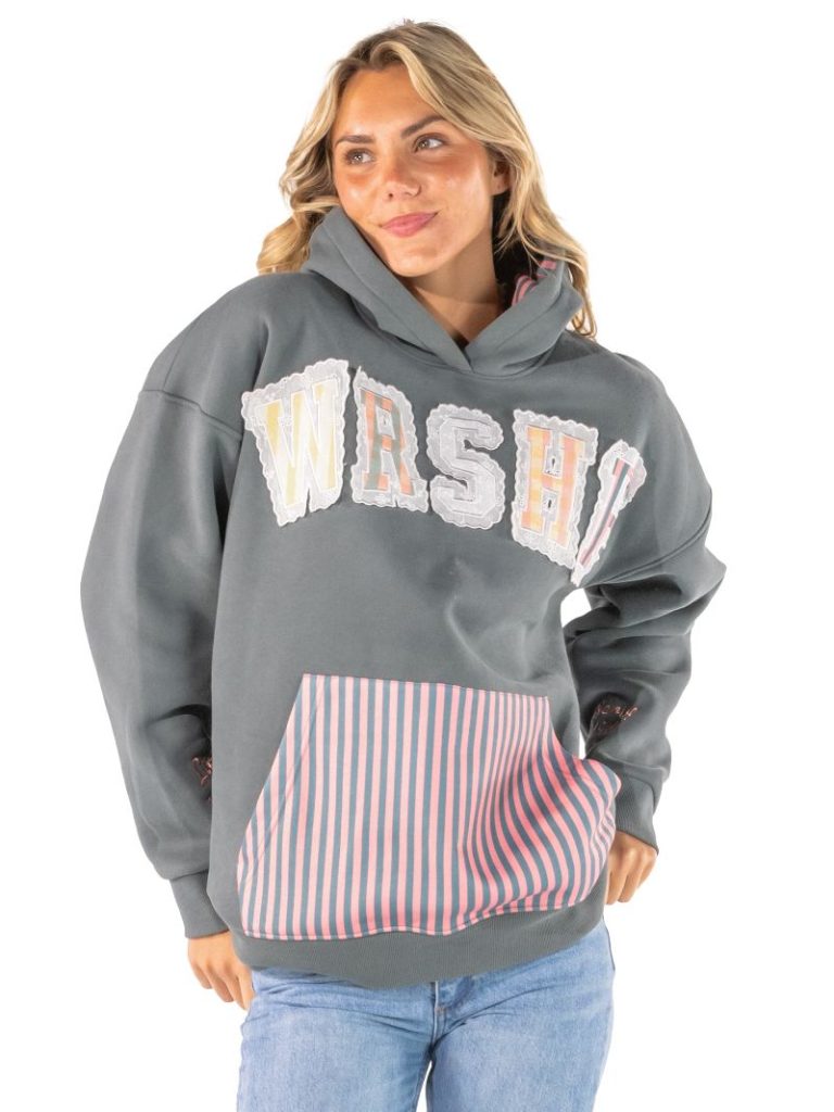 Simply Southern 0226 Worship Appliqué Long Sleeve Hoodie