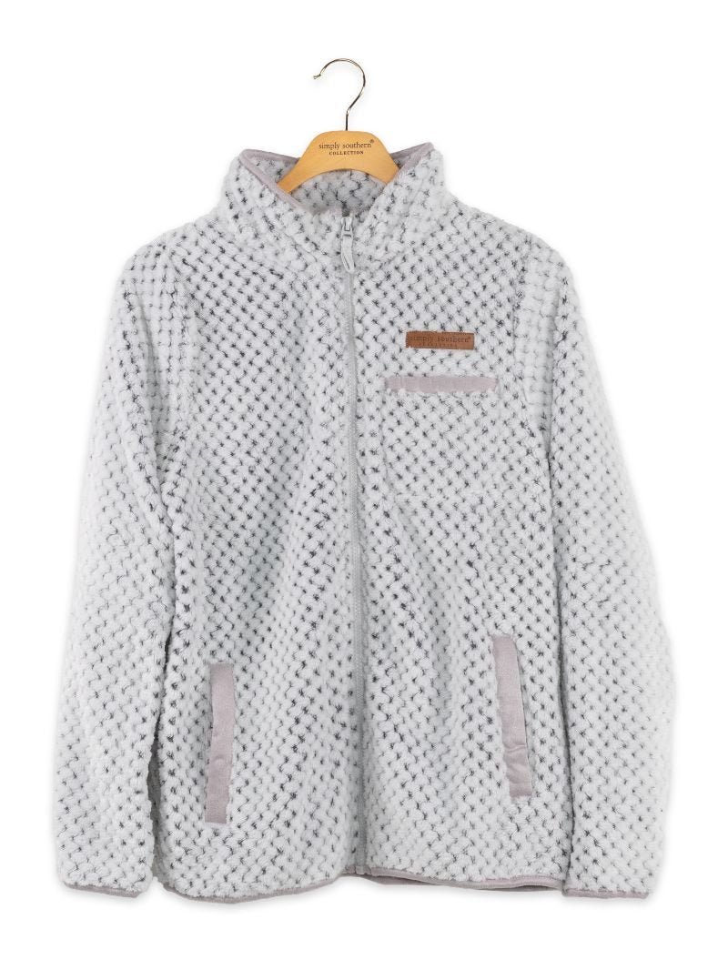 Simply Southern 0226 Soft Sherpa Full Zip Long Sleeve Jacket