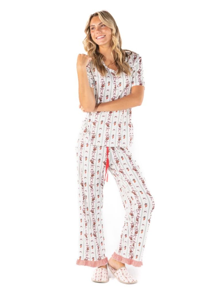 Simply Southern 0226 Christmas Holiday PJ Pants &amp; Top Set