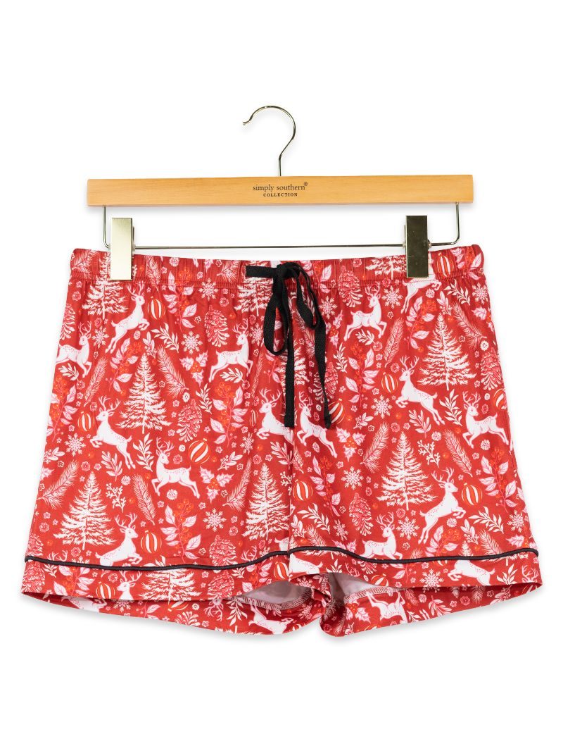Simply Southern 0226 Holiday Patterns PJ Shorts