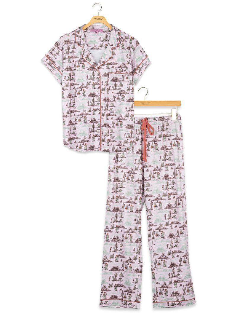 Simply Southern 0226 Cactus PJ Pants &amp; Button Top Set