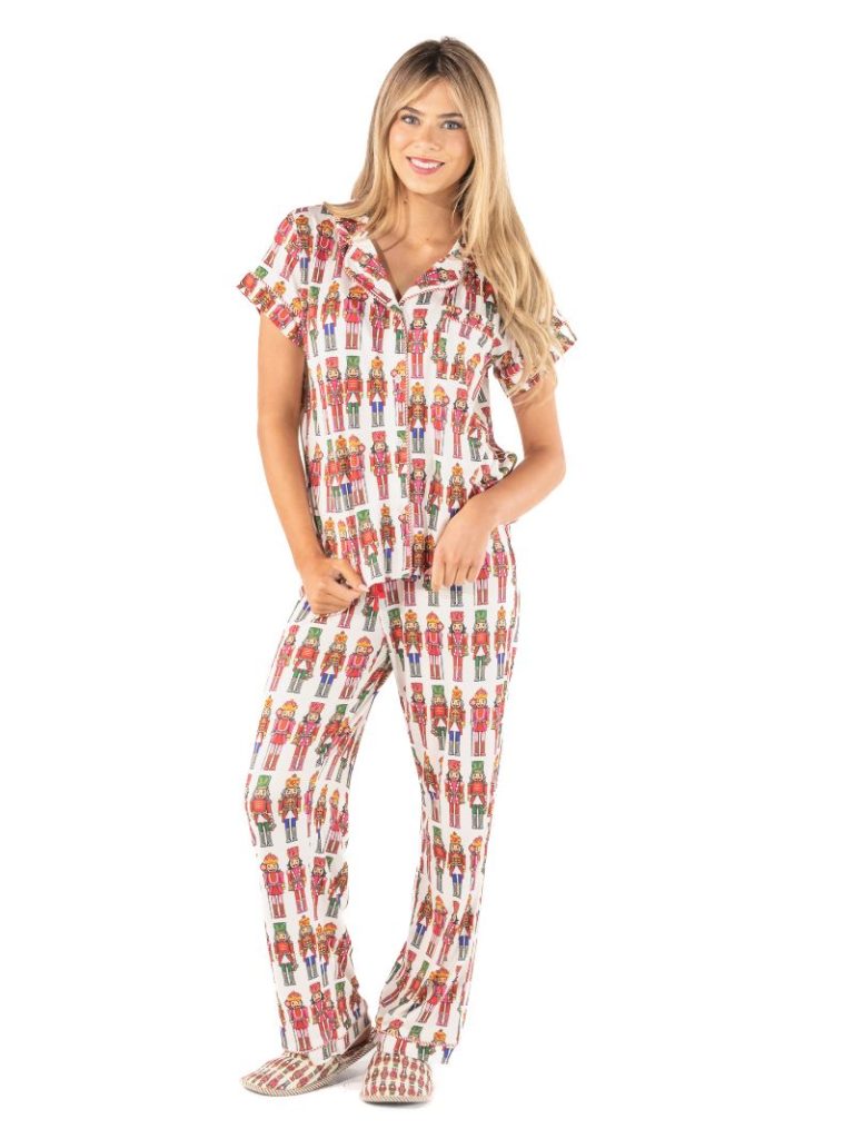 Simply Southern 0226 Nutcracker Holiday PJ Pants &amp; Button Top Set