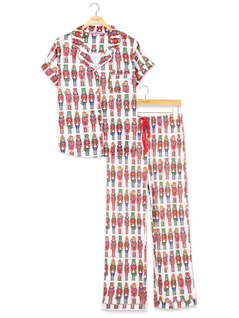 Simply Southern 0226 Nutcracker Holiday PJ Pants &amp; Button Top Set