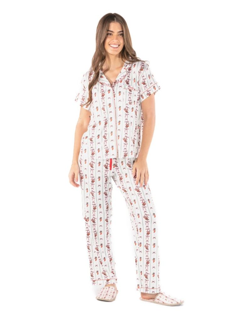 Simply Southern 0226 Christmas Holiday PJ Pants &amp; Button Top Set
